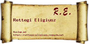 Rettegi Eligiusz névjegykártya